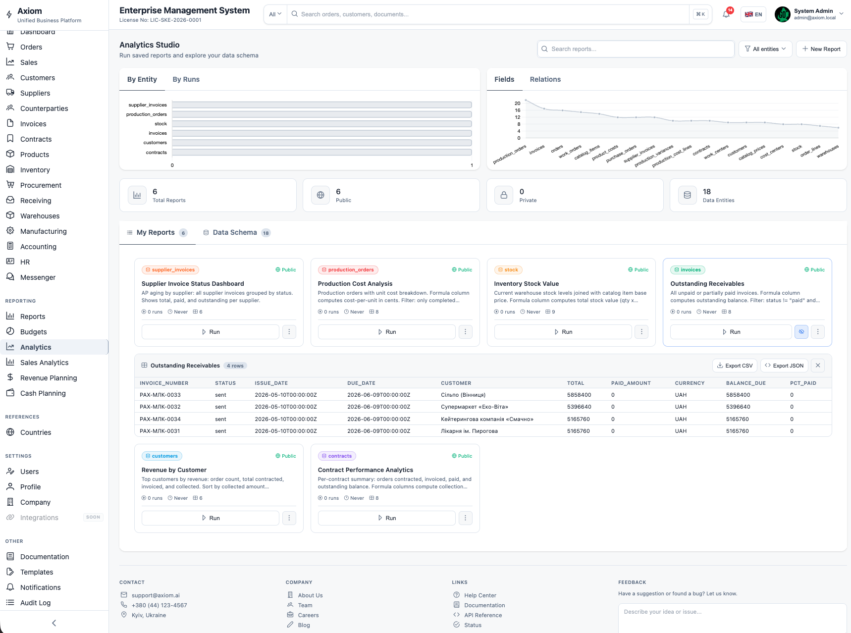 QueryStudio report builder